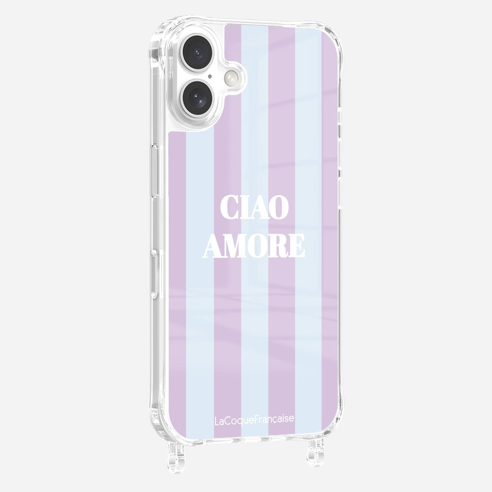 Coque Anneaux Imprimee Ciao Amore Violet