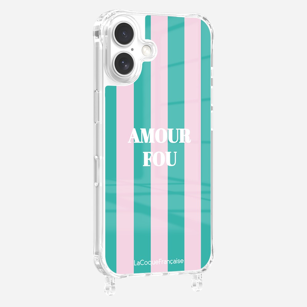 Coque Anneaux Imprimee Amour Fou Rose