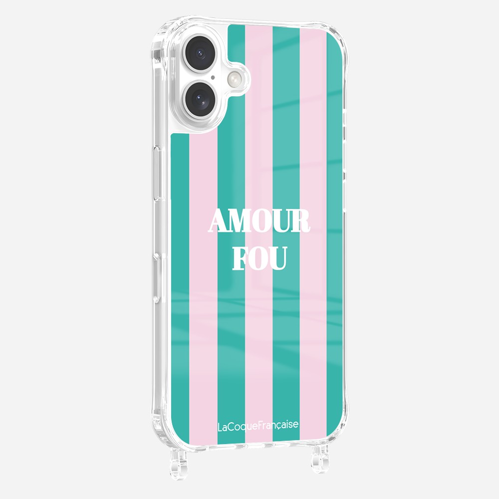 Coque Anneaux Imprimee Amour Fou Rose