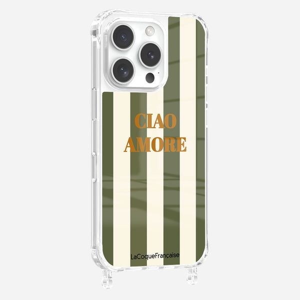 Coque Anneaux Imprimee Ciao Amore Kaki