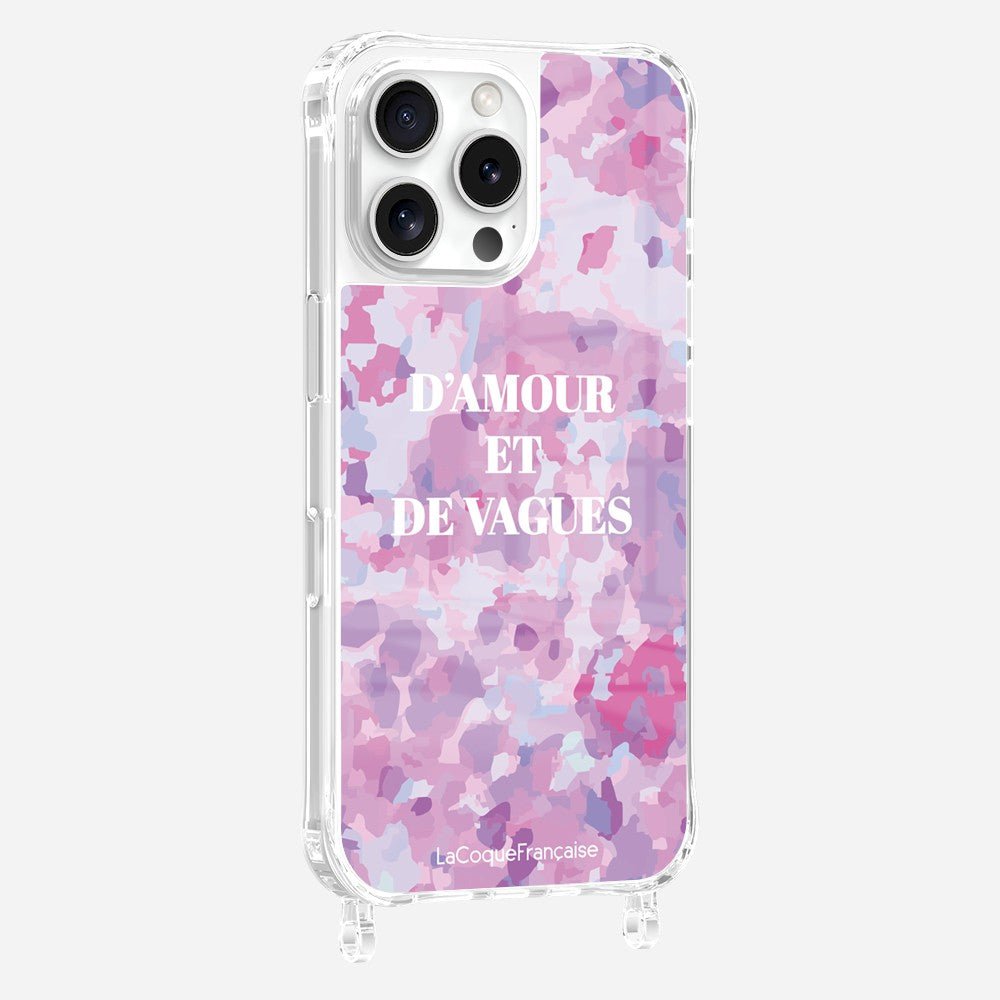 Coque Anneaux Imprimee D'amour Et De Vagues Parme