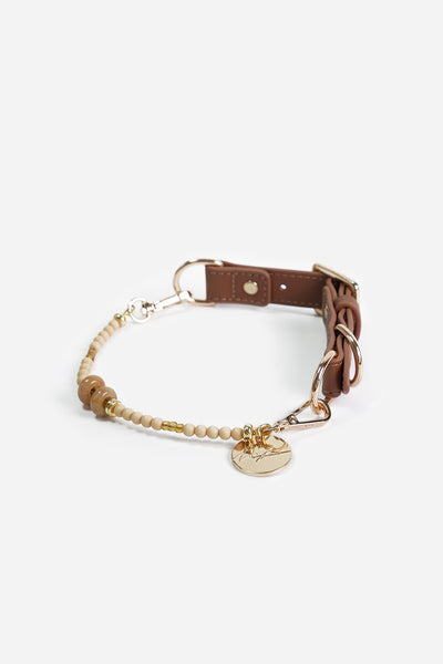 Collier chien Nalah beige - N1