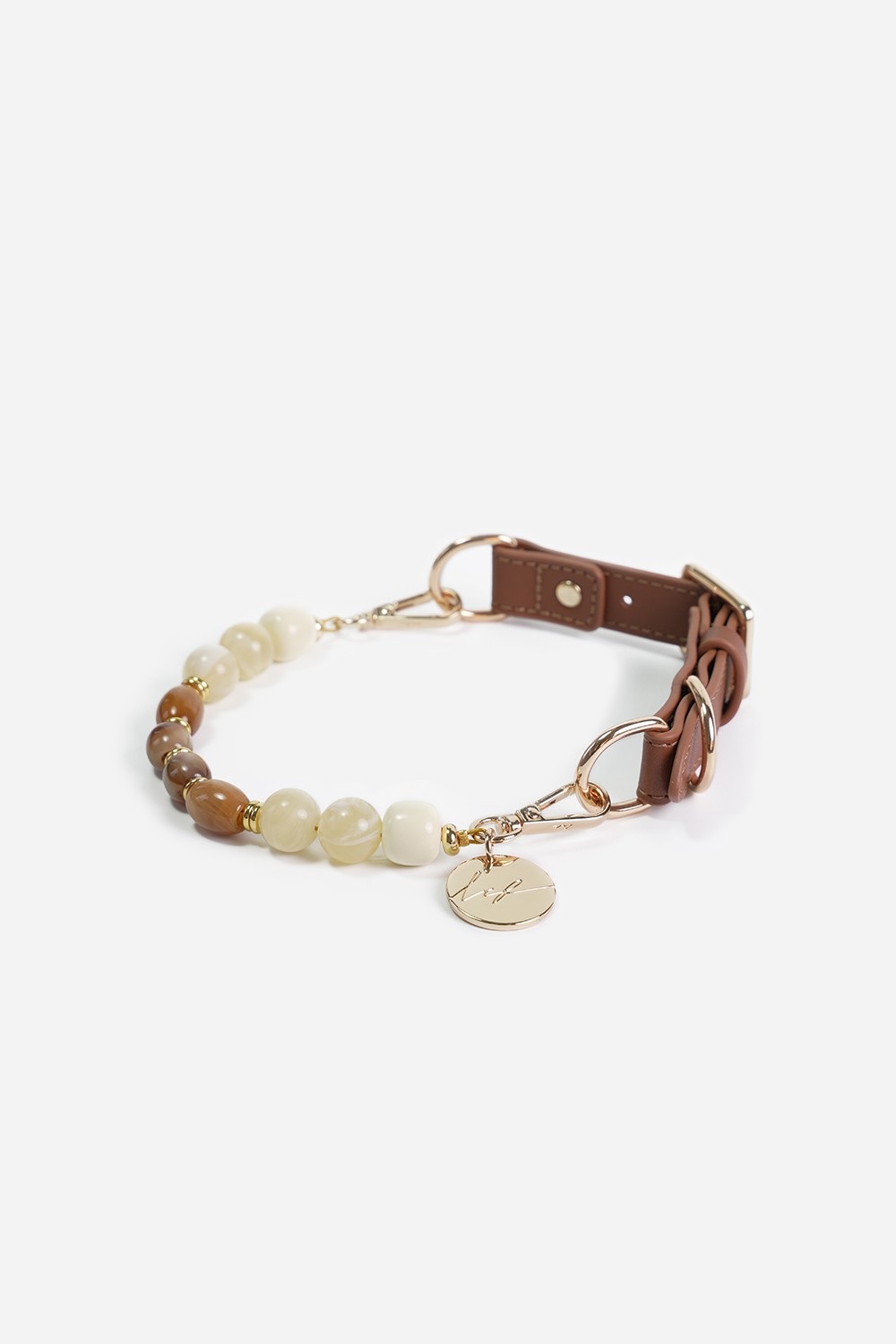 Collier chien Nalah beige - N3