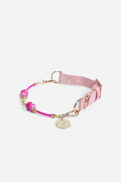 Collier chien Nalah rose - N1