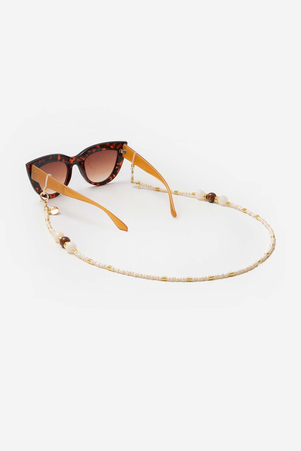 Bijoux Chaine De Lunette Iris Beige 72 cm