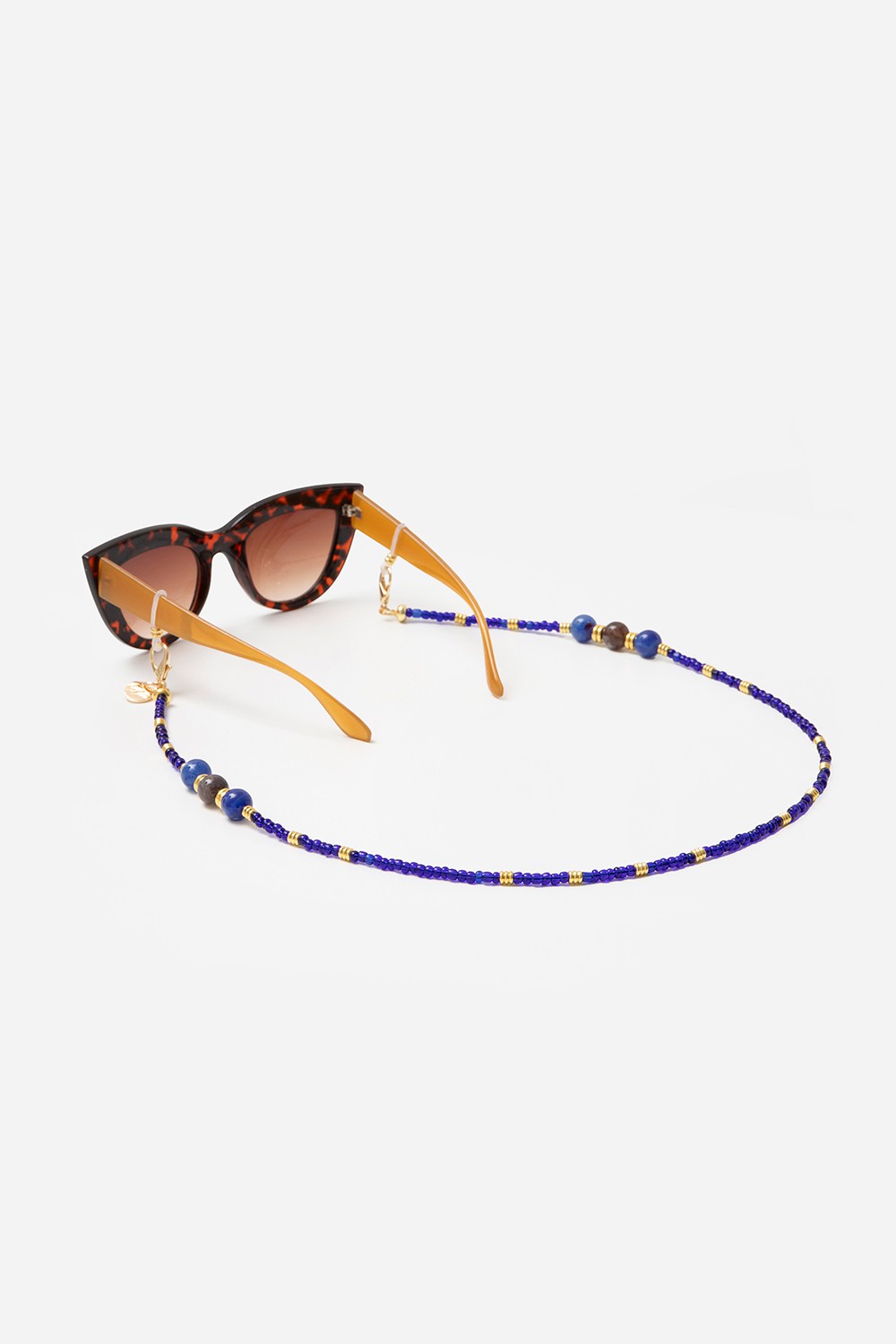 Bijoux Chaine De Lunette Iris Bleu 72 cm