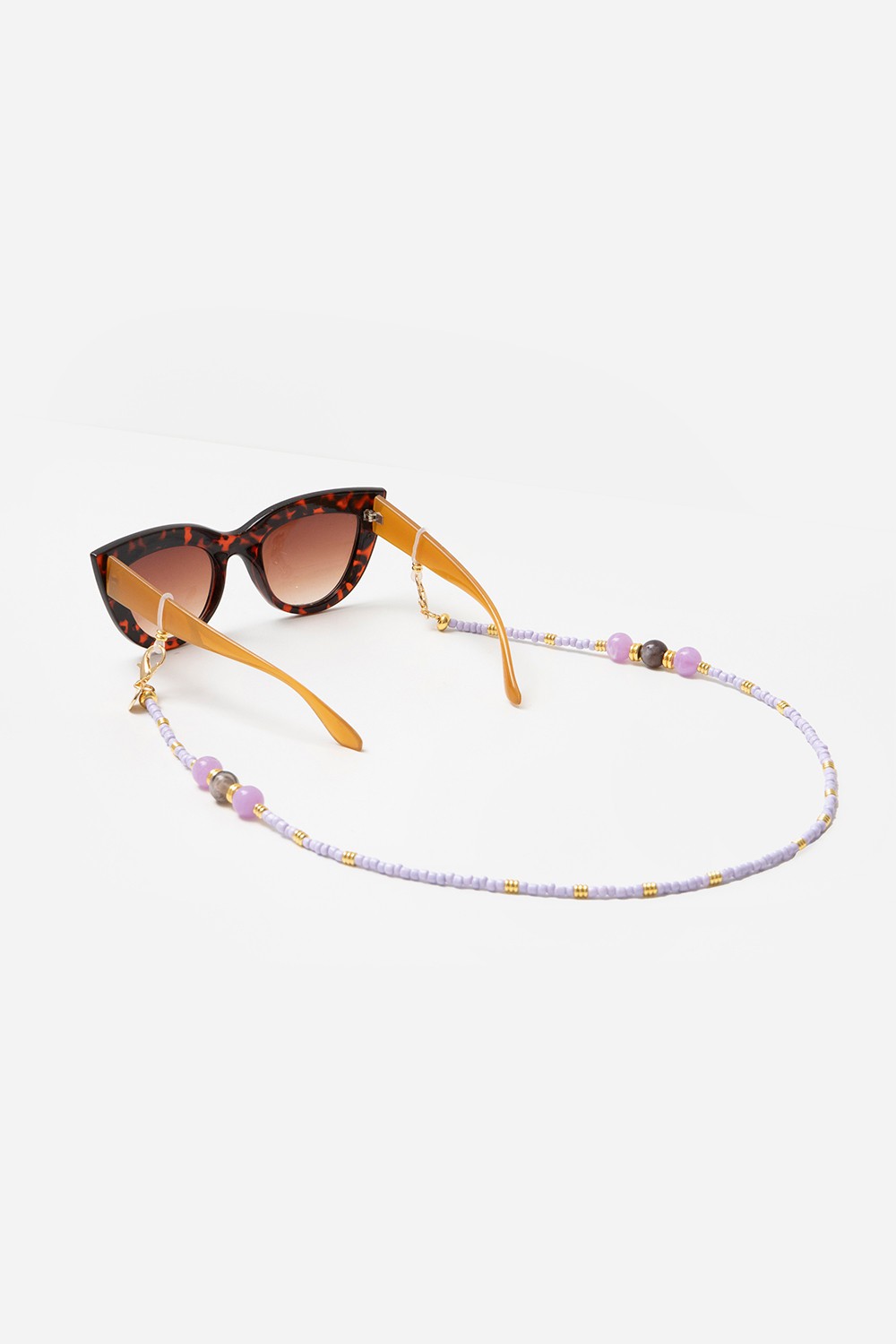 Bijoux Chaine De Lunette Iris Parme 72 cm