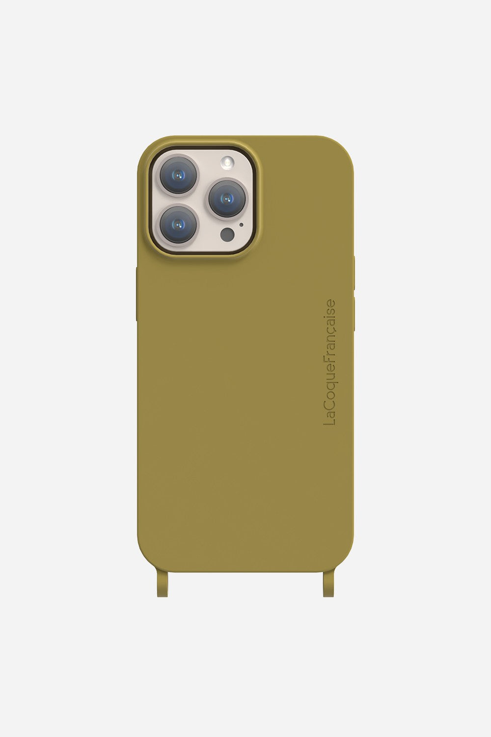 Coque Anneaux Soft Touch Vert Olive