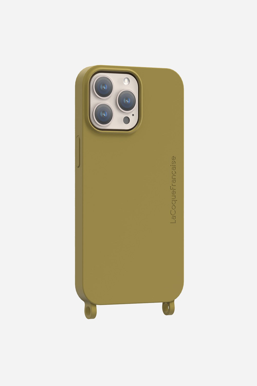 Coque Anneaux Soft Touch Vert Olive