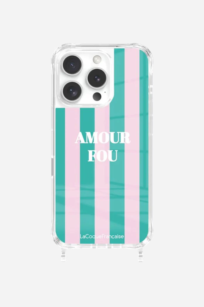 Ensemble Coque Amour Fou & Chaîne Lou Rose